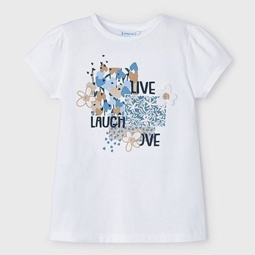 Легинсы 2 шт и футболка Live, Laugh, love от бренда Mayoral