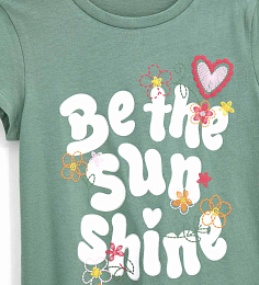 Футболка мятного цвета Be the Sun Shine от бренда Original Marines Зеленый