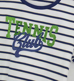 Футболка Tennis Club от бренда Original Marines Белый Темно-синий