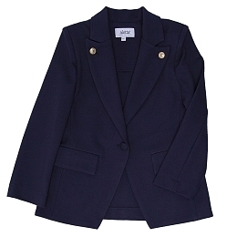Пиджак с золотыми деталями темно-синего цвета от бренда Aletta