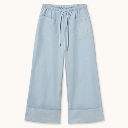 Штаны с подворотом голубого цвета от бренда Tinycottons