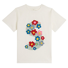 Футболка Floral S Graphic от бренда Stella McCartney kids Молочный