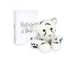 Мягкая игрушка Белый тигр в подарочной коробке от бренда Histoire d'Ours