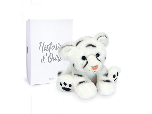 Мягкая игрушка Белый тигр в подарочной коробке от бренда Histoire d'Ours