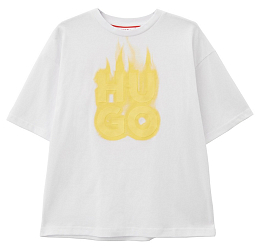 Футболка white LOGO yellow от бренда HUGO Белый