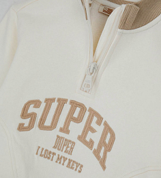 Толстовка молочного цвета с замком от бренда Original Marines