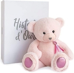 Мягкая игрушка Розовый мишка с блестками в подарочной коробке от бренда Histoire d'Ours