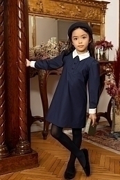 Платье с контрастным воротником и манжетами от бренда Eirene