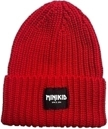 Шапка крупной вязки с надписью от бренда MINIKID