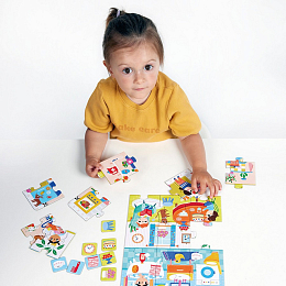 Пазл с карточками Дом от бренда Banana Panda