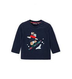 Лонгслив Navy со сноубордистом от бренда Original Marines