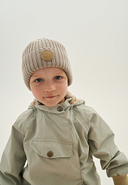 Шапка Knot merino fleece creme beige от бренда Peppihat