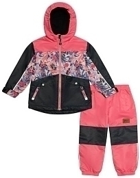 Куртка с принтом бабочек и брюки розового цвета от бренда Deux par deux