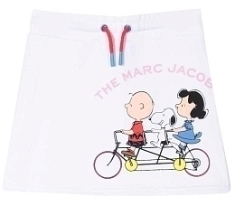 Юбка белая с персонажами из мультфильма от бренда LITTLE MARC JACOBS