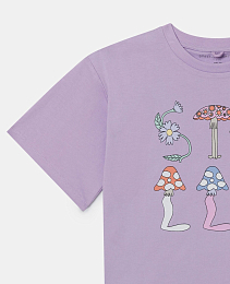 Футболка Woodland Lettering от бренда Stella McCartney kids Фиолетовый