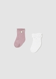 Носки лиловые и белые 2 шт от бренда Mayoral