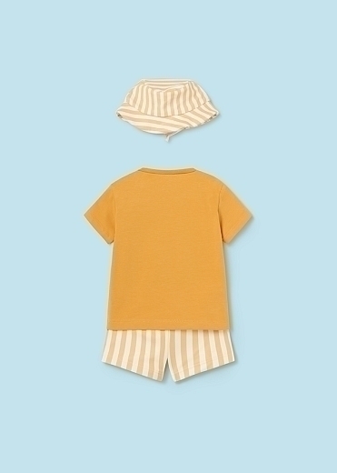 Футболка, шорты и панама для купания желтые от бренда Mayoral