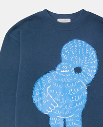 Свитшот Navy Monster Graphic от бренда Stella McCartney kids