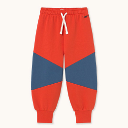Джоггеры COLOR BLOCK Dark red от бренда Tinycottons
