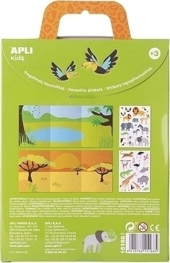 Многоразовые наклейки "Саванна" от бренда Apli Kids