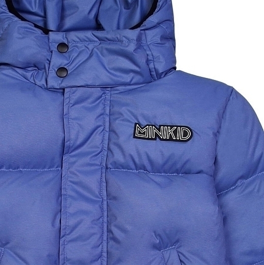 Куртка голубого цвета с надписью от бренда MINIKID