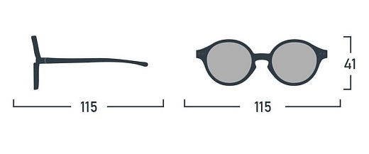 Солнцезащитные очки KIDS PLUS, чёрные от бренда IZIPIZI