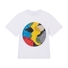 Футболка белая с цветным кругом от бренда Stella McCartney kids Белый