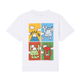Футболка Earth Friends Graphic от бренда Stella McCartney kids Белый