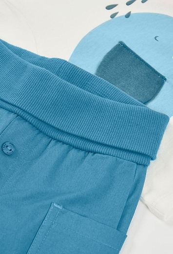 Лонгслив и карго голубого цвета от бренда Boboli