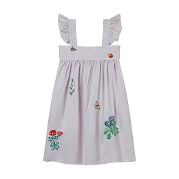 Платье-сарафан с вышивкой от бренда Stella McCartney kids