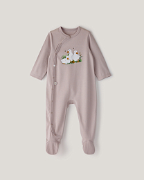 Набор комбинезонов розового и белого цвета с принтом от бренда Anna Leon