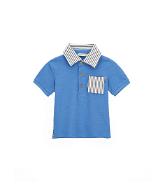 Футболка-поло с детялями в полоску от бренда Original Marines