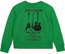 Толстовка с принтом гитар от бренда Zadig & Voltaire