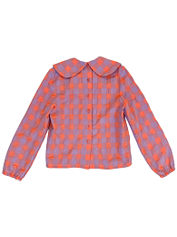 Блуза в клетку кораллового цвета от бренда Raspberry Plum