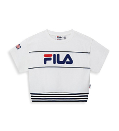 Футболка кроп Milk с надписью от бренда Original Marines Молочный