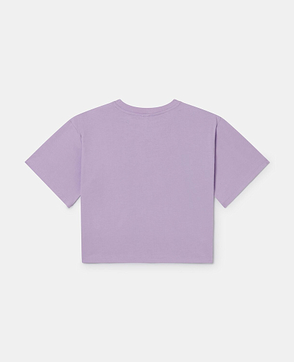 Футболка Woodland Lettering от бренда Stella McCartney kids Фиолетовый