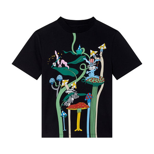 Футболка Black Woodland от бренда Stella McCartney kids Черный