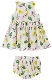 Платье и блумеры с принтом листьев от бренда Stella McCartney kids
