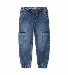 Джинсы-джоггеры с выбеленным эффектом от бренда Original Marines