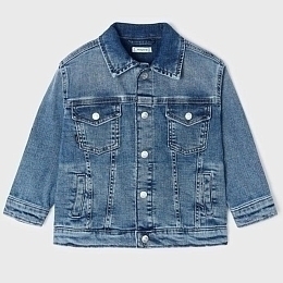 Куртка джинсовая синяя с кнопками от бренда Mayoral