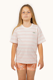 Футболка STRIPES PINK от бренда Tinycottons Розовый Белый