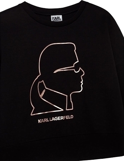 Свитшот черного цвета KARL от бренда Karl Lagerfeld Kids