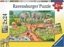 Пазл «День в Зоопарке», 2х24 эл. от бренда Ravensburger