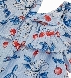 Платье голубое с цветами и ягодами от бренда Original Marines