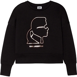 Свитшот черного цвета KARL от бренда Karl Lagerfeld Kids