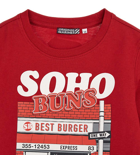 Лонгслив красный Soho Buns от бренда Original Marines