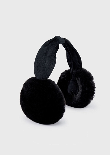 Ободок с меховыми ушками черного цвета от бренда Mayoral
