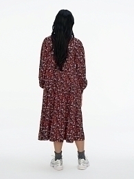Платье удлиненное с цветочным принтом от бренда Les coyotes de Paris