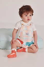 Боди и полукомбинезон в разноцветную клетку от бренда Boboli