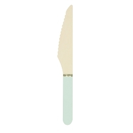 Ножи деревянные Морской голубой с золотом 8 шт от бренда Tim & Puce Factory